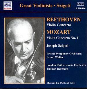 Beethoven , Moart 4 violin concertos Szigeti [JL]: Classical