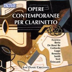 Contemporary Clarinet Cirigliano TACTUS TC920002 [SA] Classical Music ...